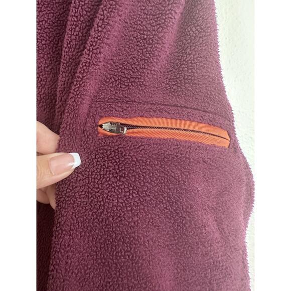 HORNY TOAD 1/4 Zip Fleece Jacket Sz XL Burgundy Orange Daphne Pullover Gorpcore - Picture 4 of 9